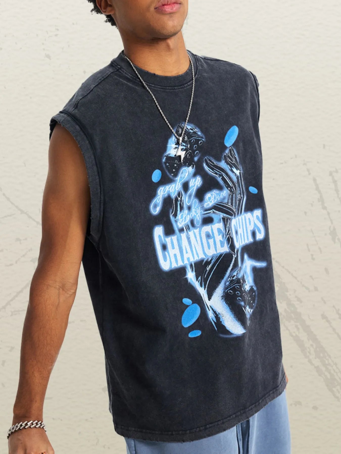 Men's Graphic Round Neck Tank - Treasured Gift's & More