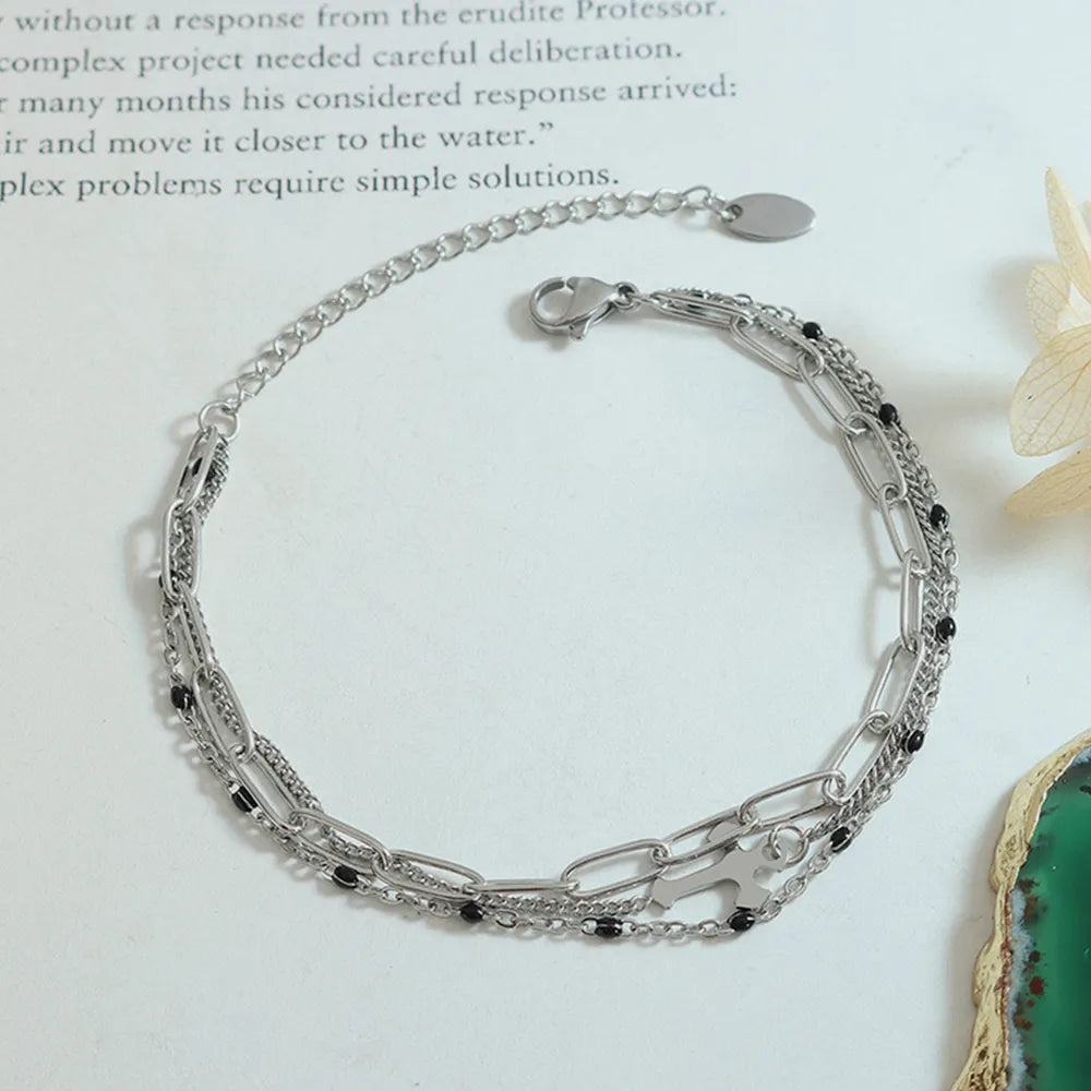 Titanium Steel Three-Layered Bracelet - Treasured Gift's & More