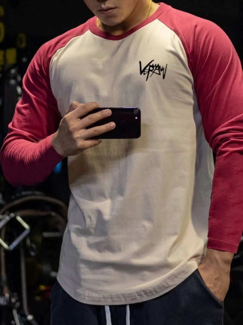 Men's Plus Size Round Neck Long Sleeve T-Shirt - Treasured Gift's & More