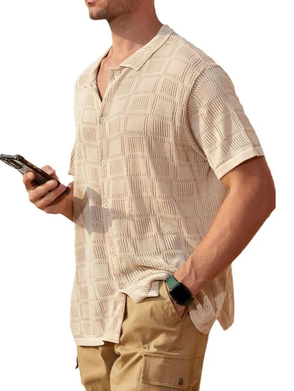 Men's Full Size Button Down Short Sleeve Plus Size - Treasured Gift's & More