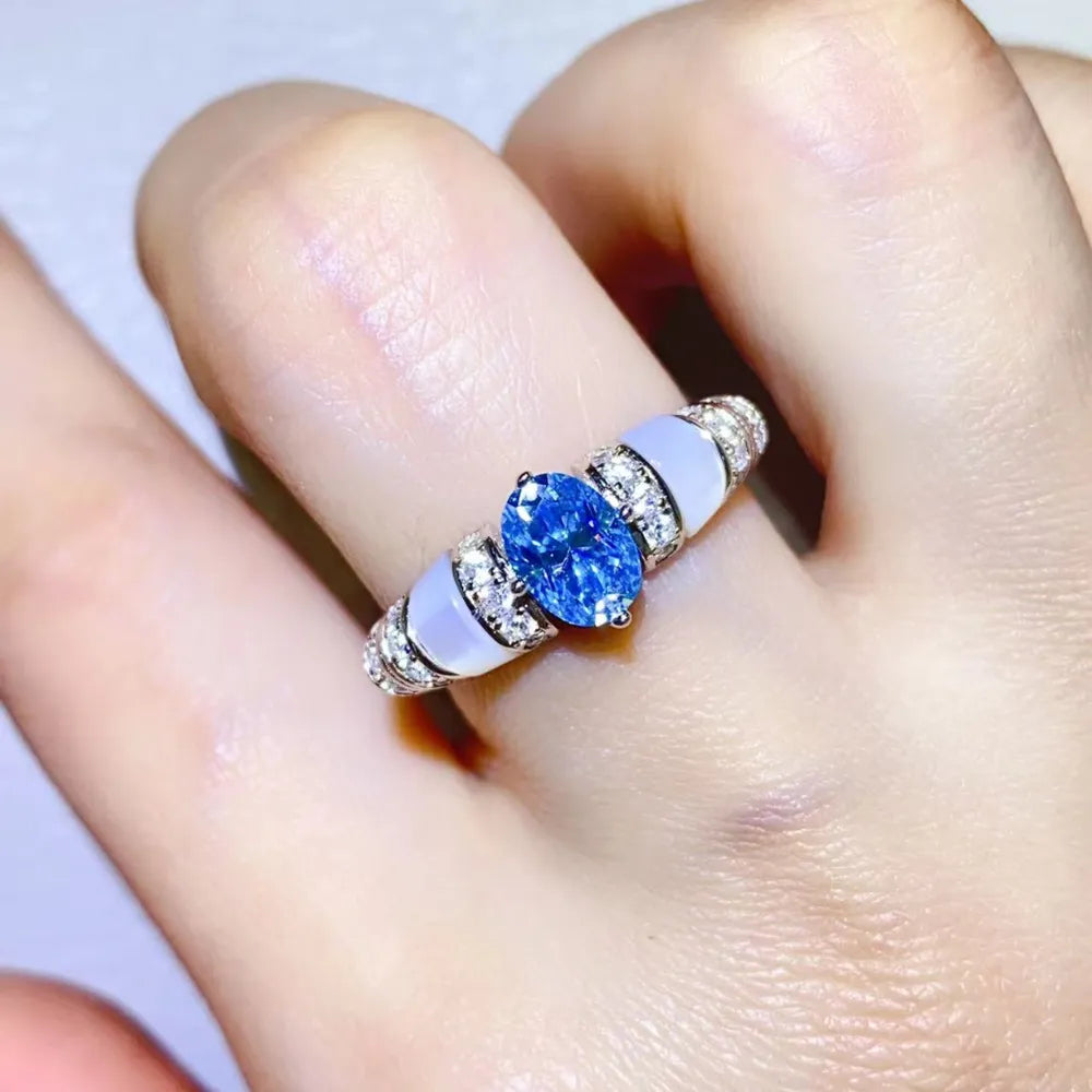 1 Carat Moissanite 925 Sterling Silver Ring - Treasured Gift's & More