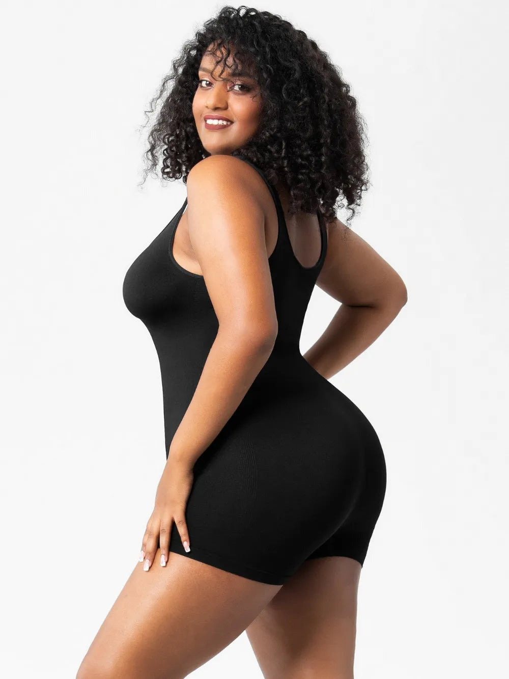 Scoop Neck Wide Strap Shaping Romper - Treasured Gift's & More