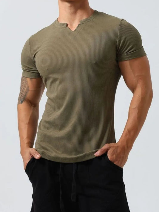 Men's Plus Size Notched Short Sleeve T-Shirt - Treasured Gift's & More