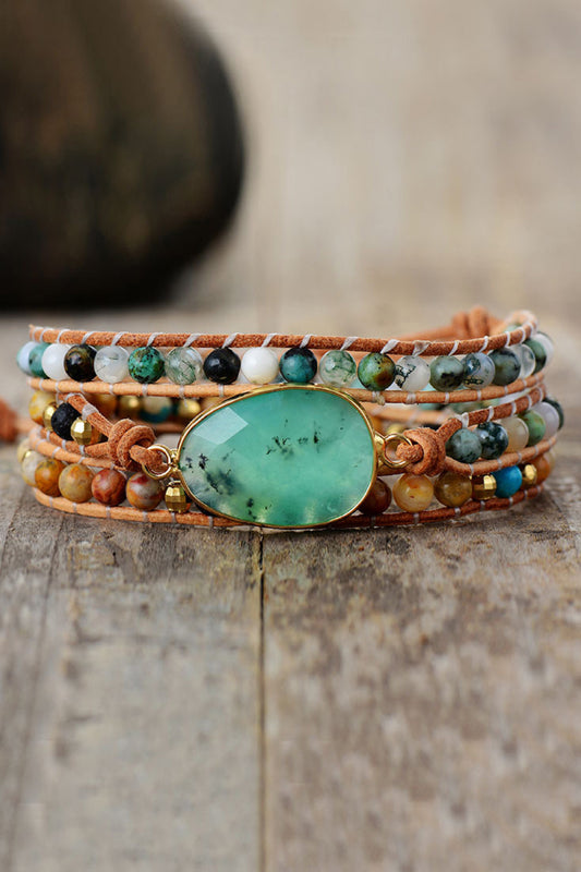 Natural Stone & Agate Layered Bracelet - Treasured Gift's & More
