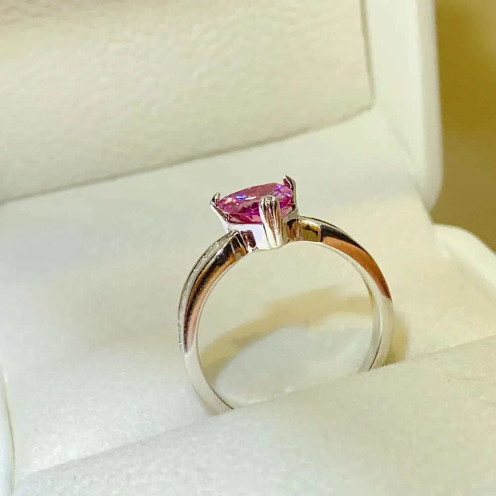 1 Carat Moissanite 925 Sterling Silver Ring - Treasured Gift's & More