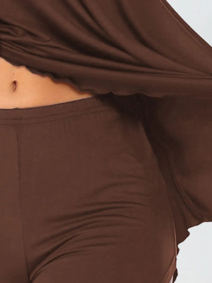 Scoop Neck Top and Shorts Lounge Set - Treasured Gift's & More