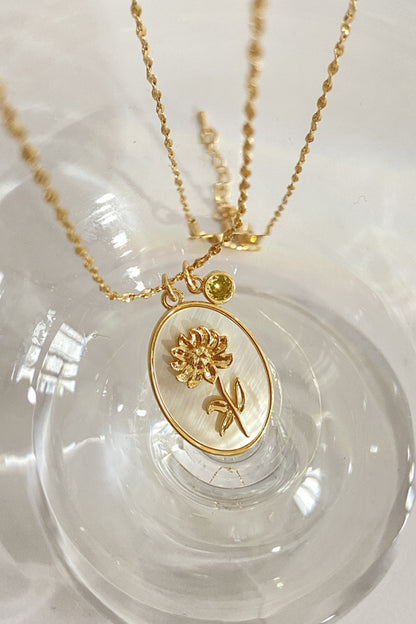 Flower Shell Pendant Copper Necklace - Treasured Gift's & More