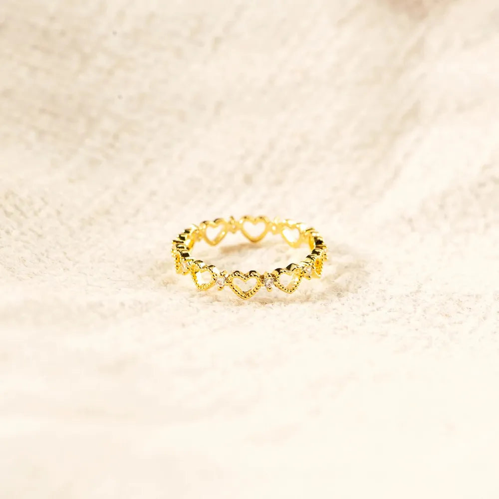 Heart Shape 18K Gold-Plated Ring - Treasured Gift's & More