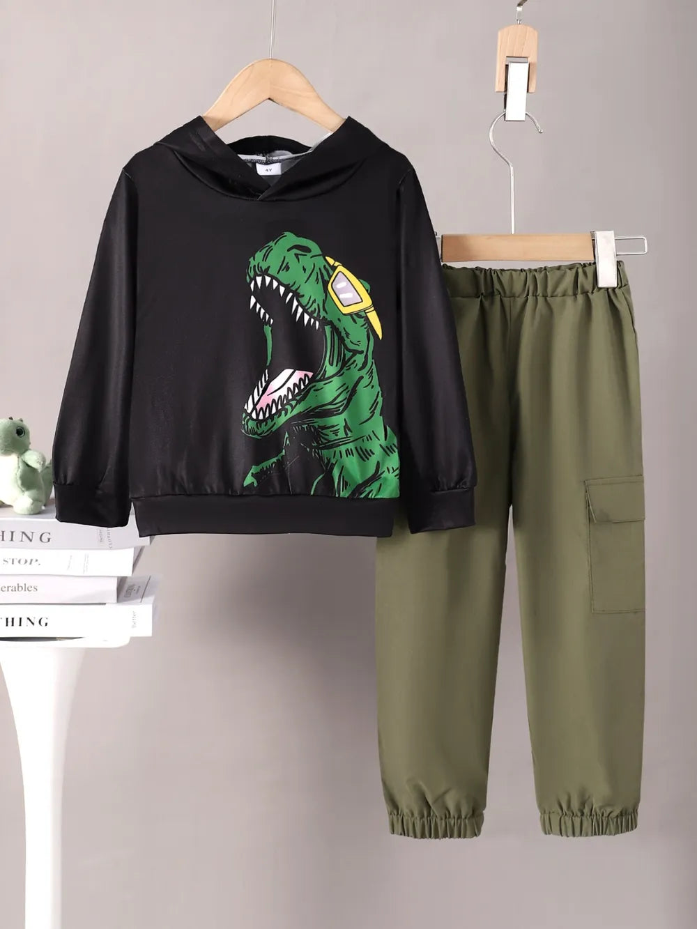 Children's Dinosaur Graphic Hoodie and Pants Set - Treasured Gift's & More