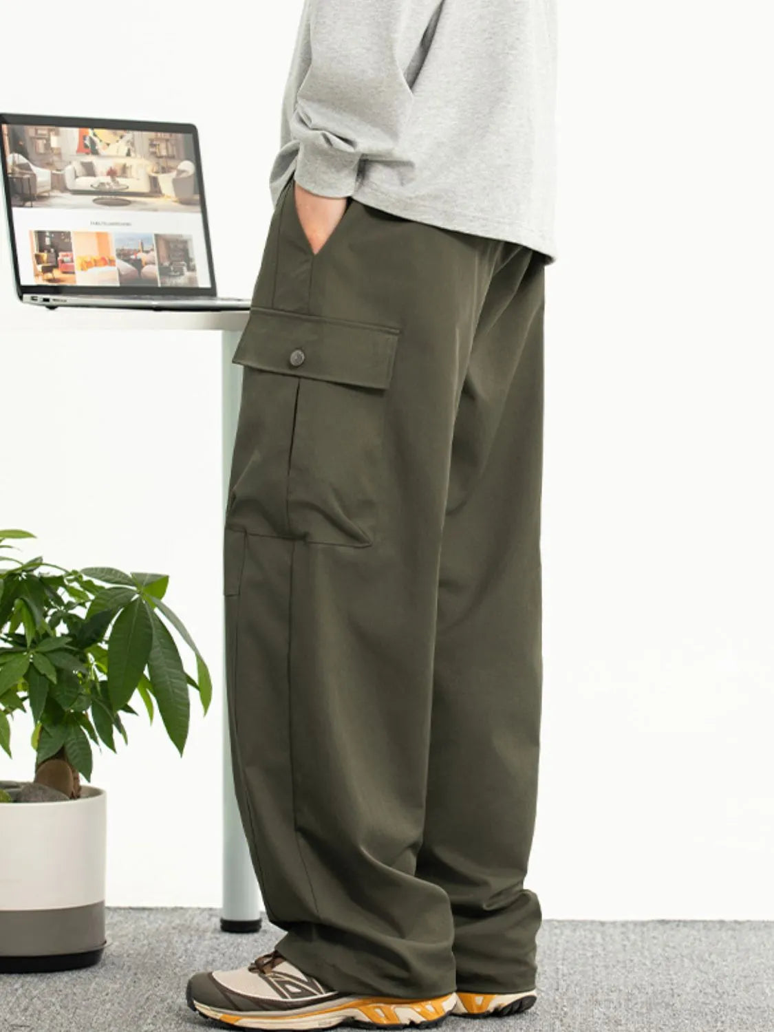 Men's Plus Size Drawstring Pants with Pockets - Treasured Gift's & More