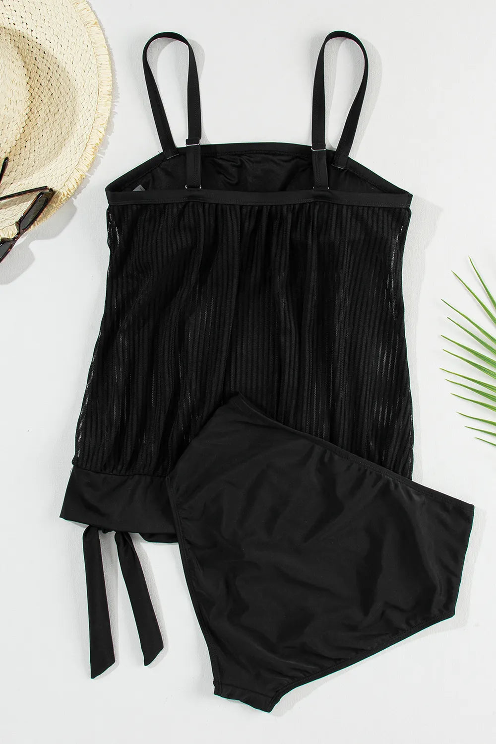 Square Neck Spaghetti Strap Tankini Set - Treasured Gift's & More