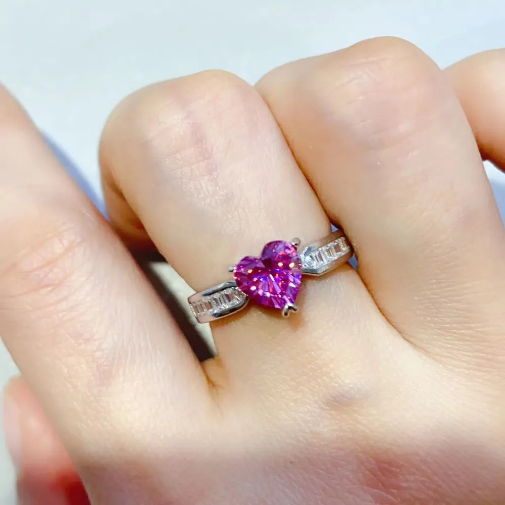 1 Carat Moissanite 925 Sterling Silver Ring - Treasured Gift's & More