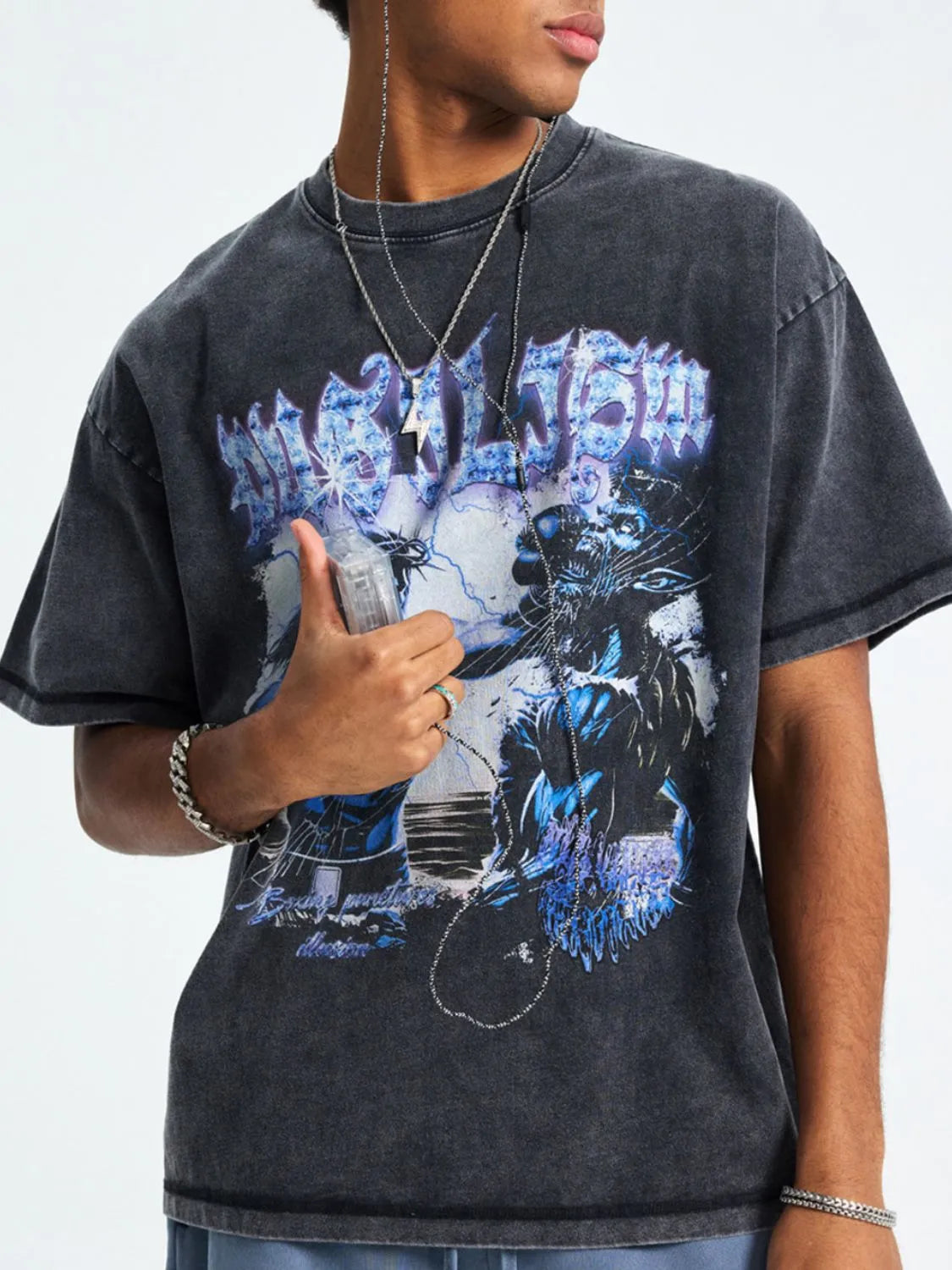 Men's Graphic Round Neck Short Sleeve T-Shirt - Treasured Gift's & More