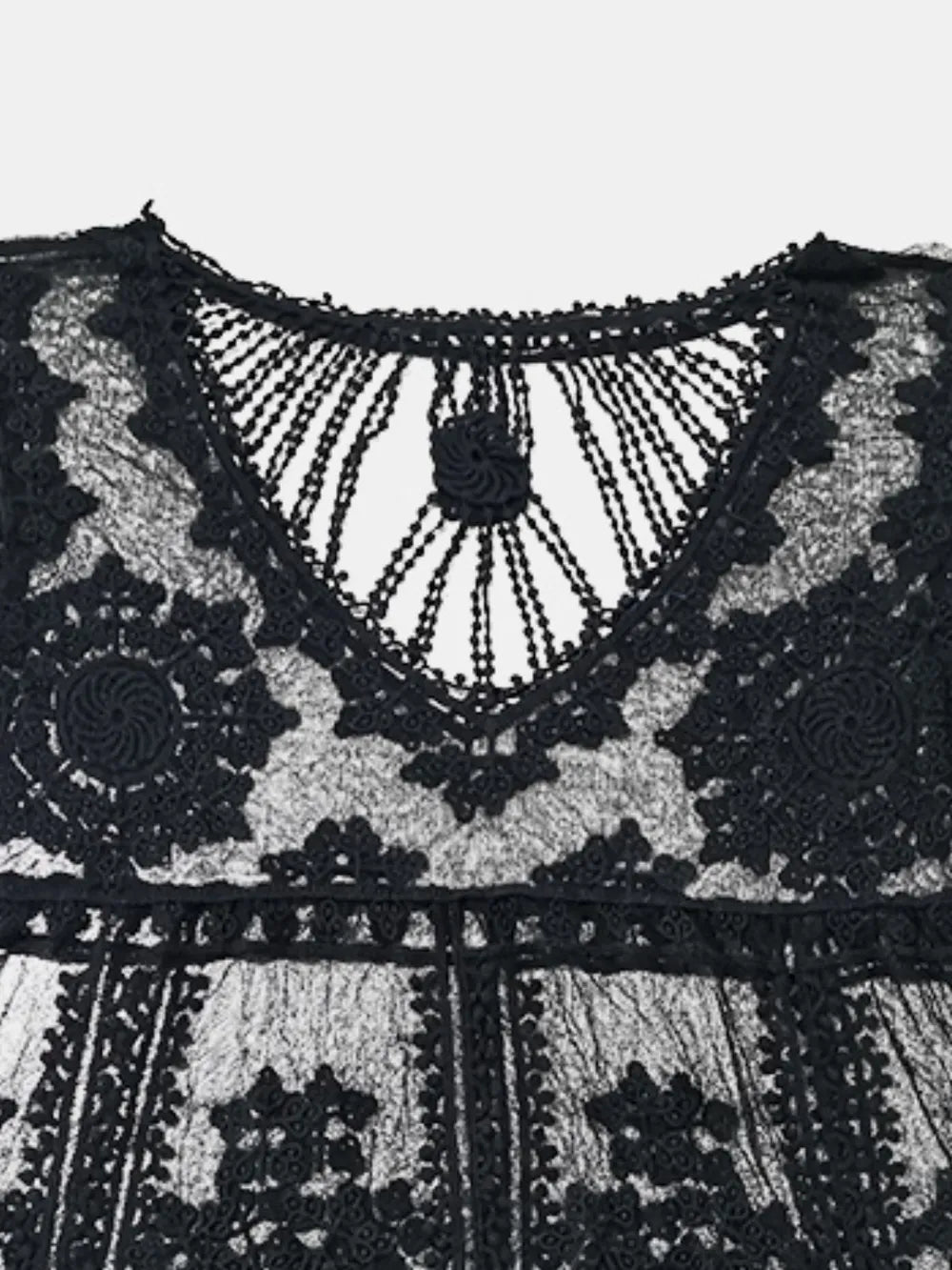 Lace Round Neck Cover-Up - Treasured Gift's & More