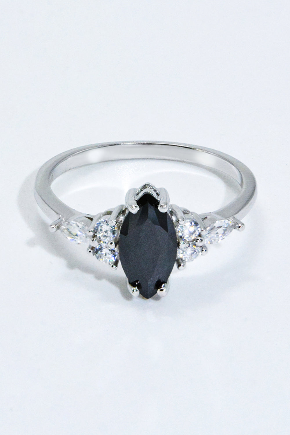 925 Sterling Silver Black Agate Ring - Treasured Gift's & More