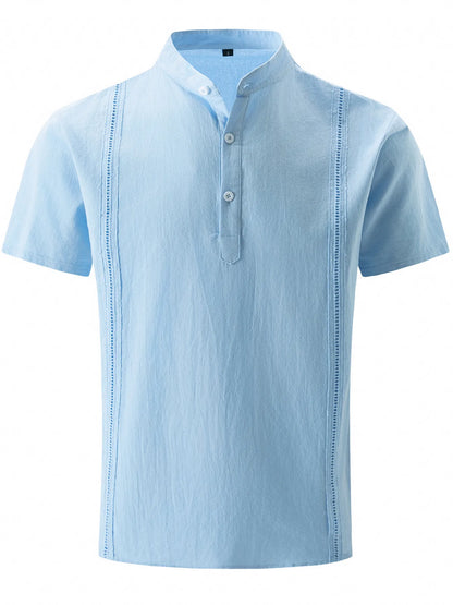 Men's Full Size Button Detail Short Sleeve Shirt Plus Size - Treasured Gift's & More