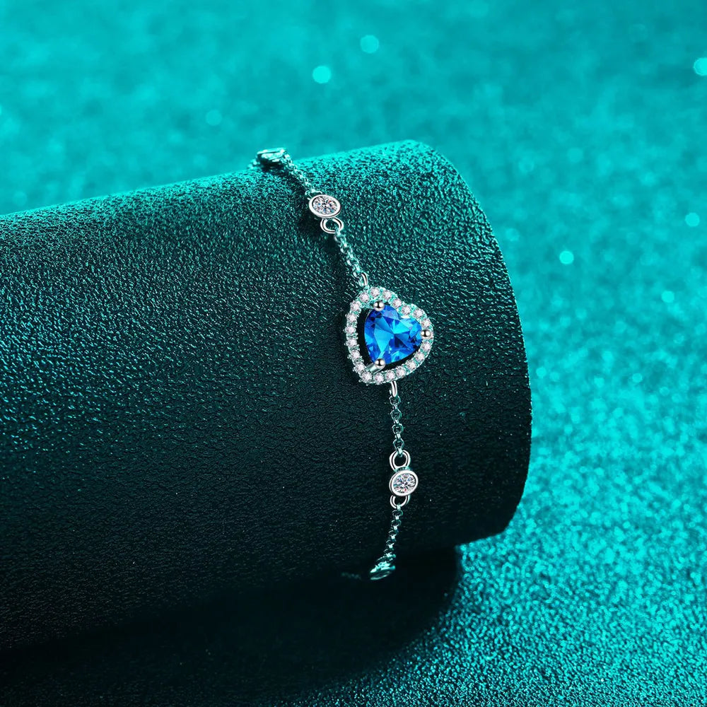 1 Carat Moissanite 925 Sterling Silver Bracelet - Treasured Gift's & More