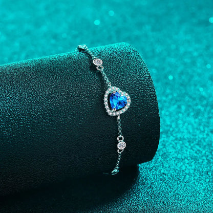 1 Carat Moissanite 925 Sterling Silver Bracelet - Treasured Gift's & More