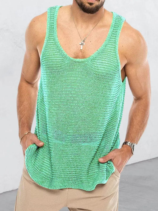 Men's Plus Size Round Neck Wide Strap Tank - Treasured Gift's & More