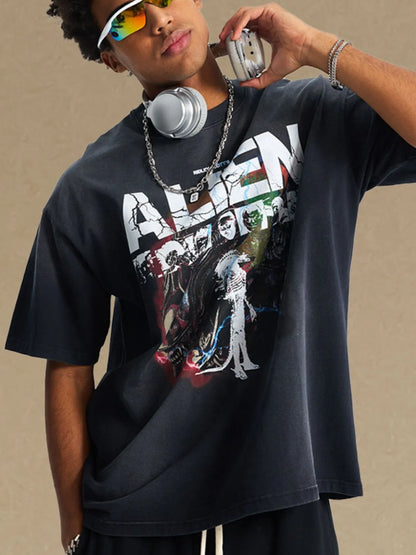Men's Graphic Round Neck Half Sleeve T-Shirt - Treasured Gift's & More