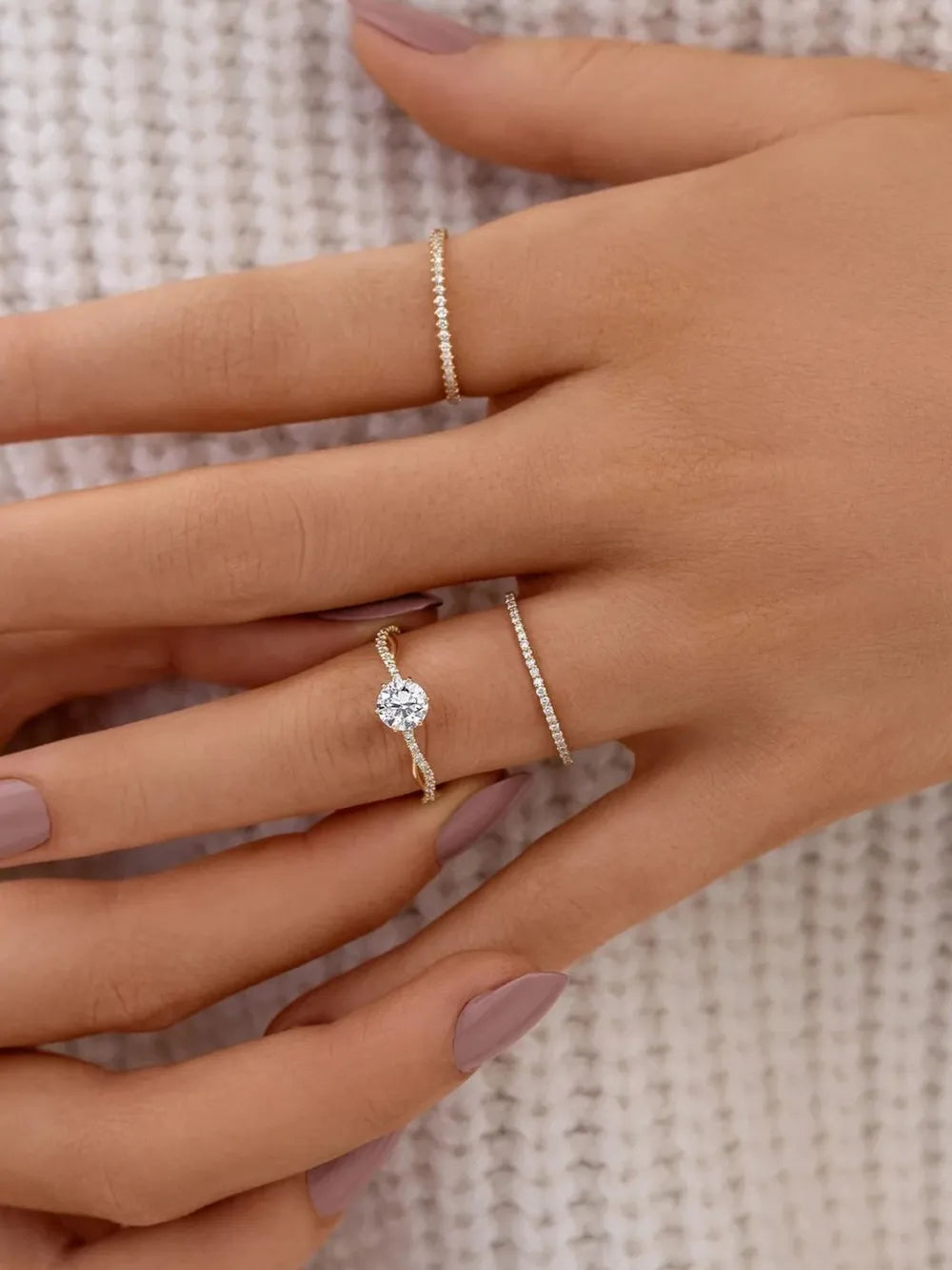 925 Sterling Silver Inlaid Zircon Ring - Treasured Gift's & More