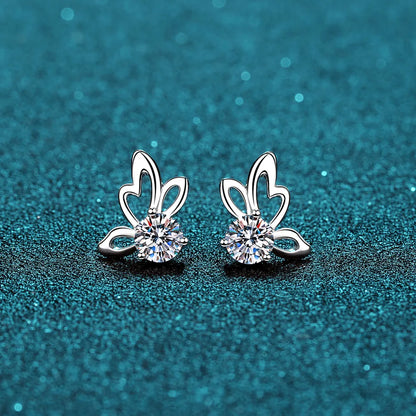 1 Carat Moissanite Butterfly Shape Earrings - Treasured Gift's & More