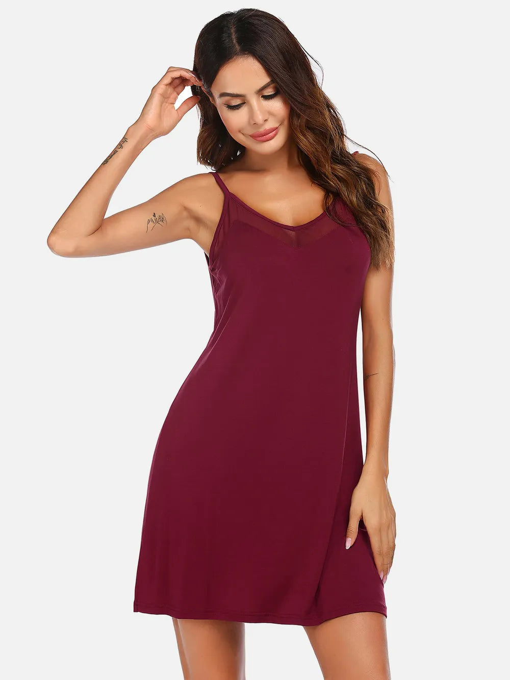 Scoop Neck Spaghetti Strap Lounge Dress - Treasured Gift's & More