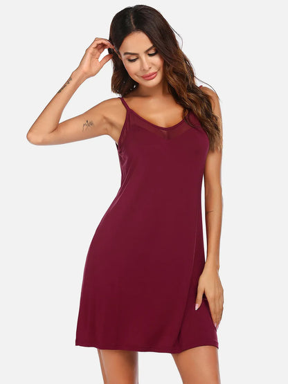 Scoop Neck Spaghetti Strap Lounge Dress - Treasured Gift's & More