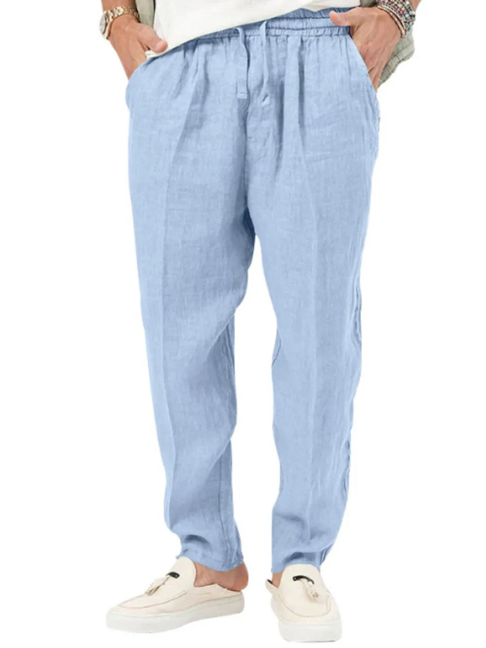 Men's Plus Size Drawstring Pants with Pockets - Treasured Gift's & More