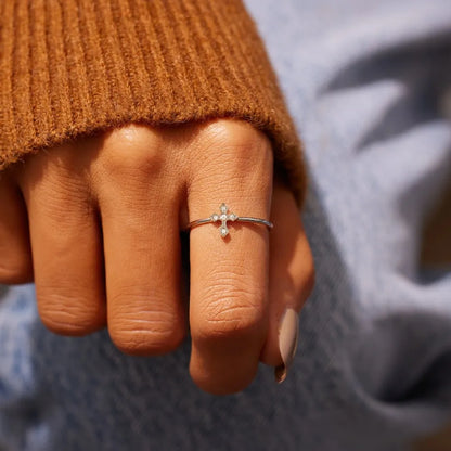 925 Sterling Silver Cross Ring - Treasured Gift's & More