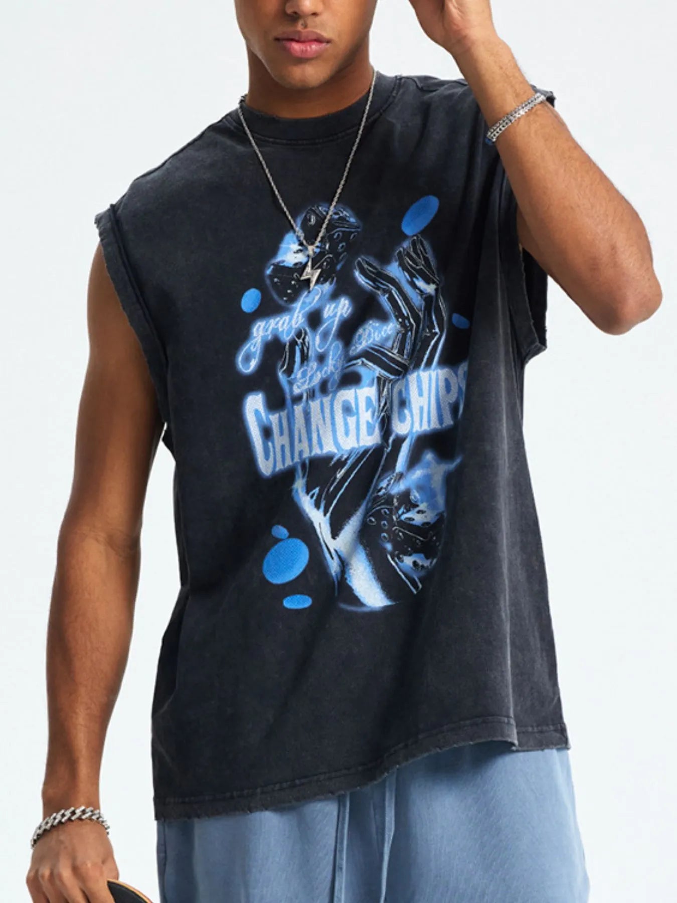 Men's Graphic Round Neck Tank - Treasured Gift's & More