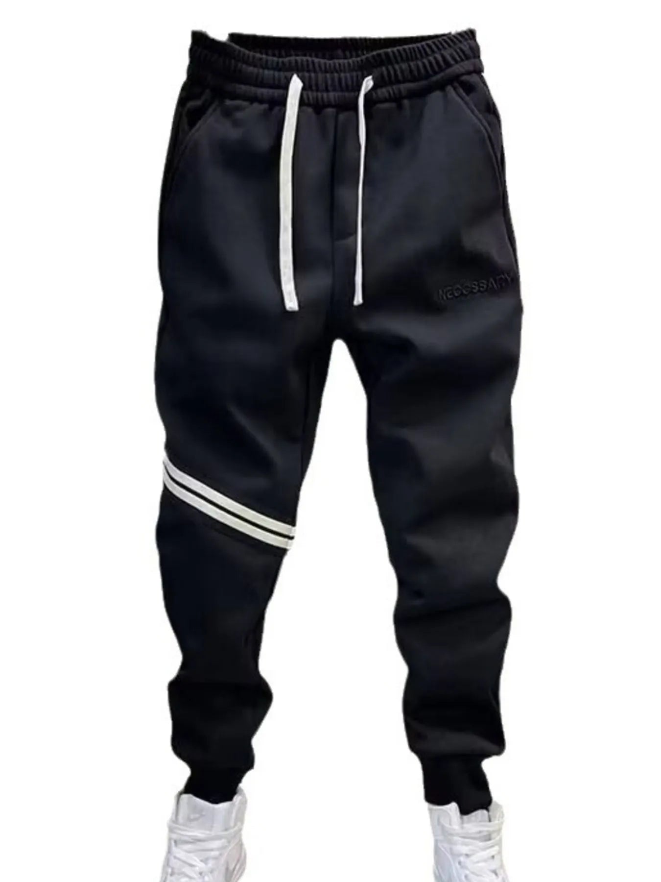 Men's Plus Size Drawstring Striped Joggers - Treasured Gift's & More