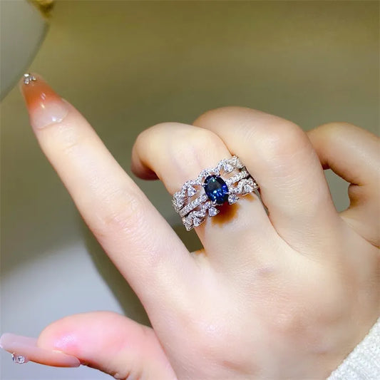 1 Carat Moissanite 925 Sterling Silver Ring - Treasured Gift's & More