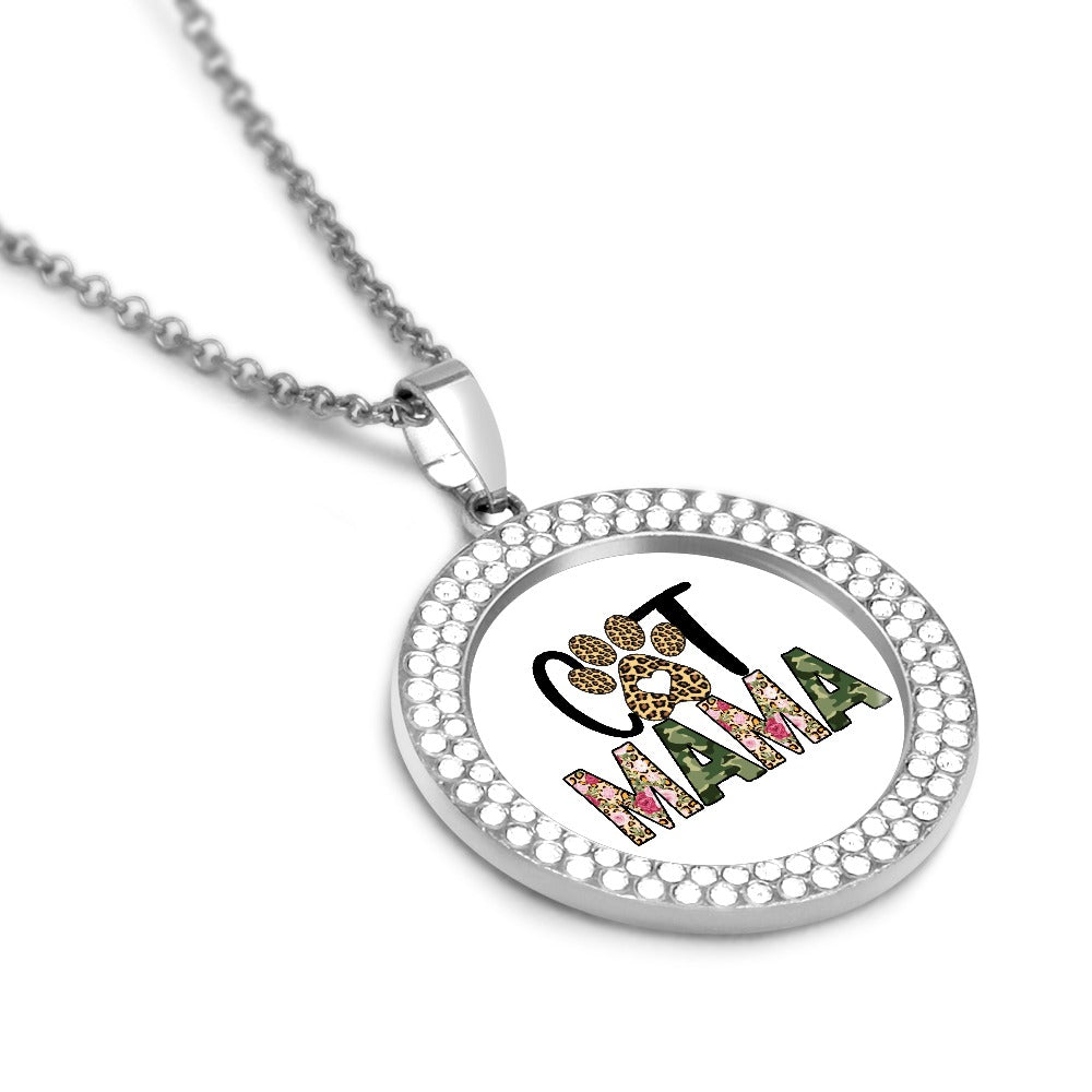 Multicolored diamond necklace Print your picture or logo