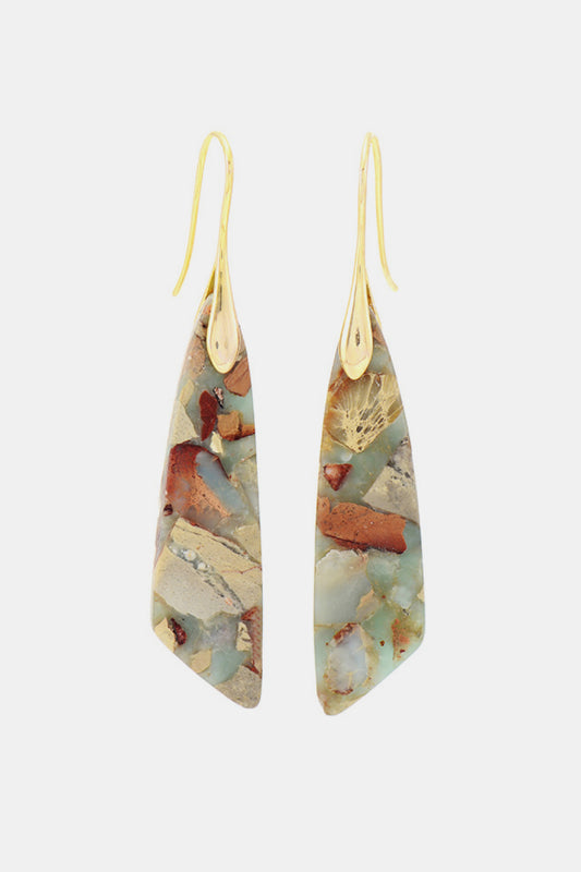 Handmade Natural Stone Dangle Earrings - Treasured Gift's & More