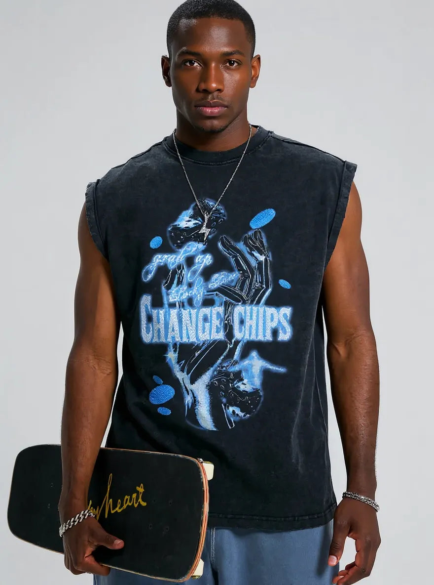 Men's Graphic Round Neck Tank - Treasured Gift's & More