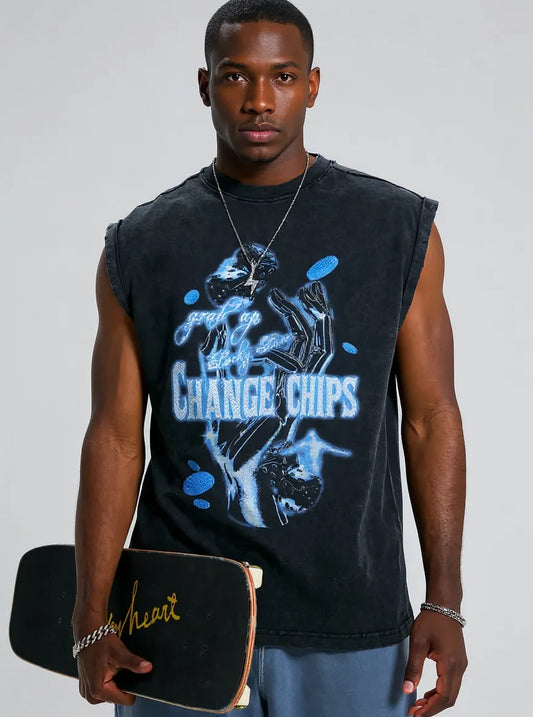 Men's Graphic Round Neck Tank - Treasured Gift's & More