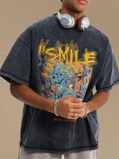 Men's Graphic Round Neck Half Sleeve T-Shirt - Treasured Gift's & More