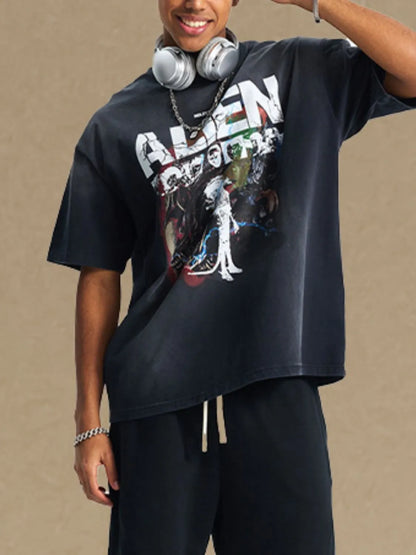 Men's Graphic Round Neck Half Sleeve T-Shirt - Treasured Gift's & More