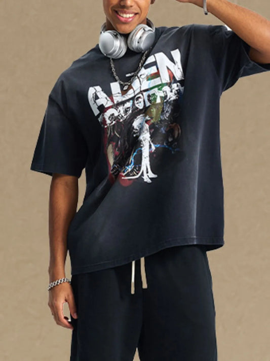 Men's Graphic Round Neck Half Sleeve T-Shirt - Treasured Gift's & More