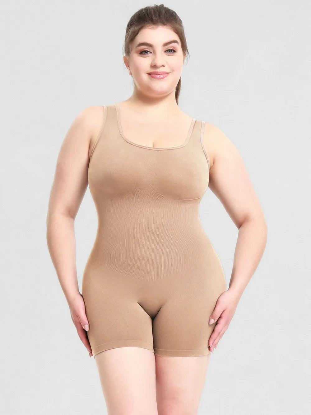 Scoop Neck Wide Strap Shaping Romper - Treasured Gift's & More