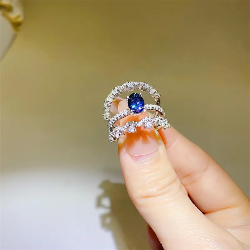 1 Carat Moissanite 925 Sterling Silver Ring - Treasured Gift's & More