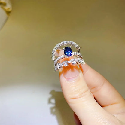 1 Carat Moissanite 925 Sterling Silver Ring - Treasured Gift's & More