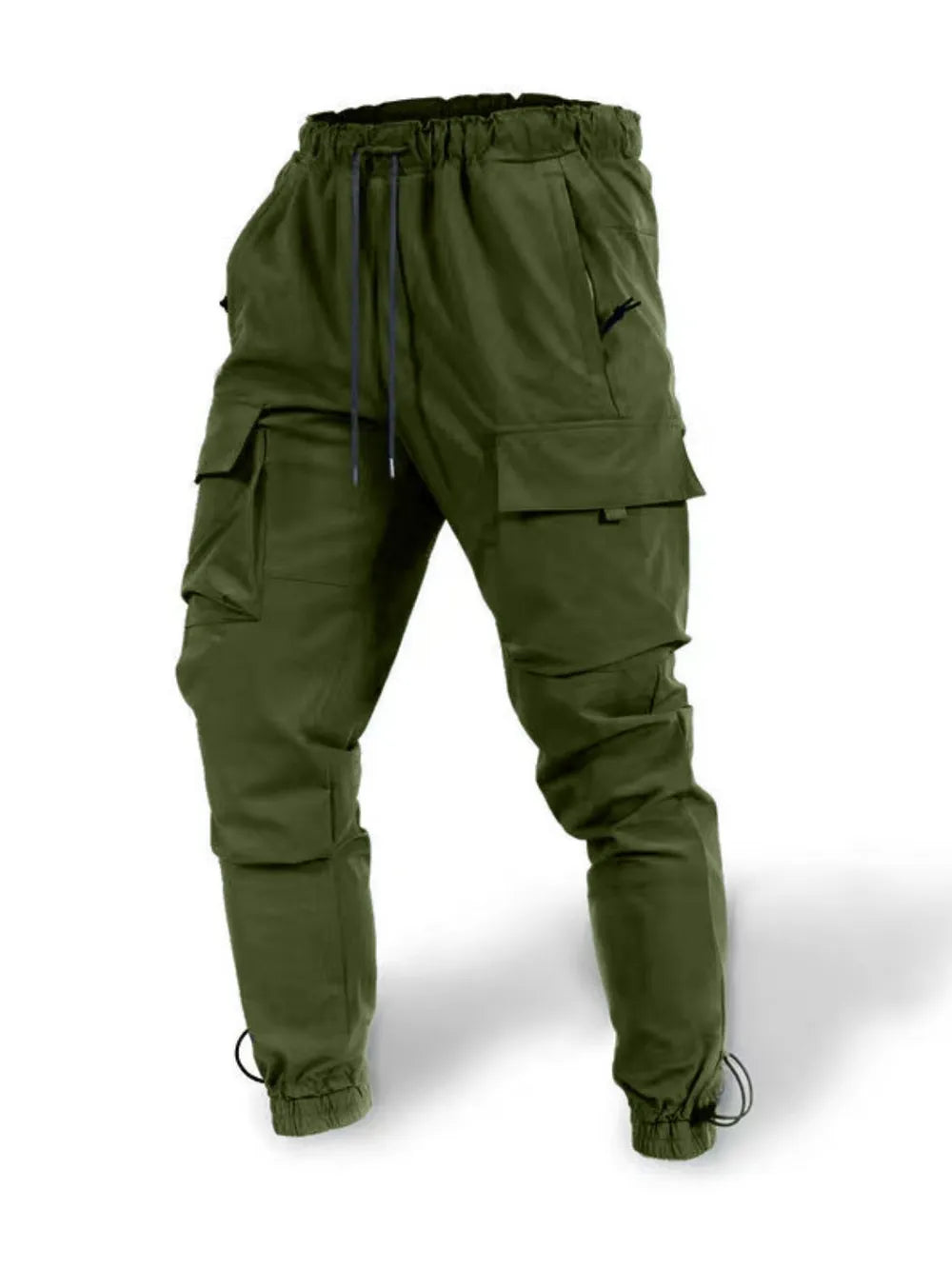 Men's Plus Size Drawstring Pants with Cargo Pockets - Treasured Gift's & More