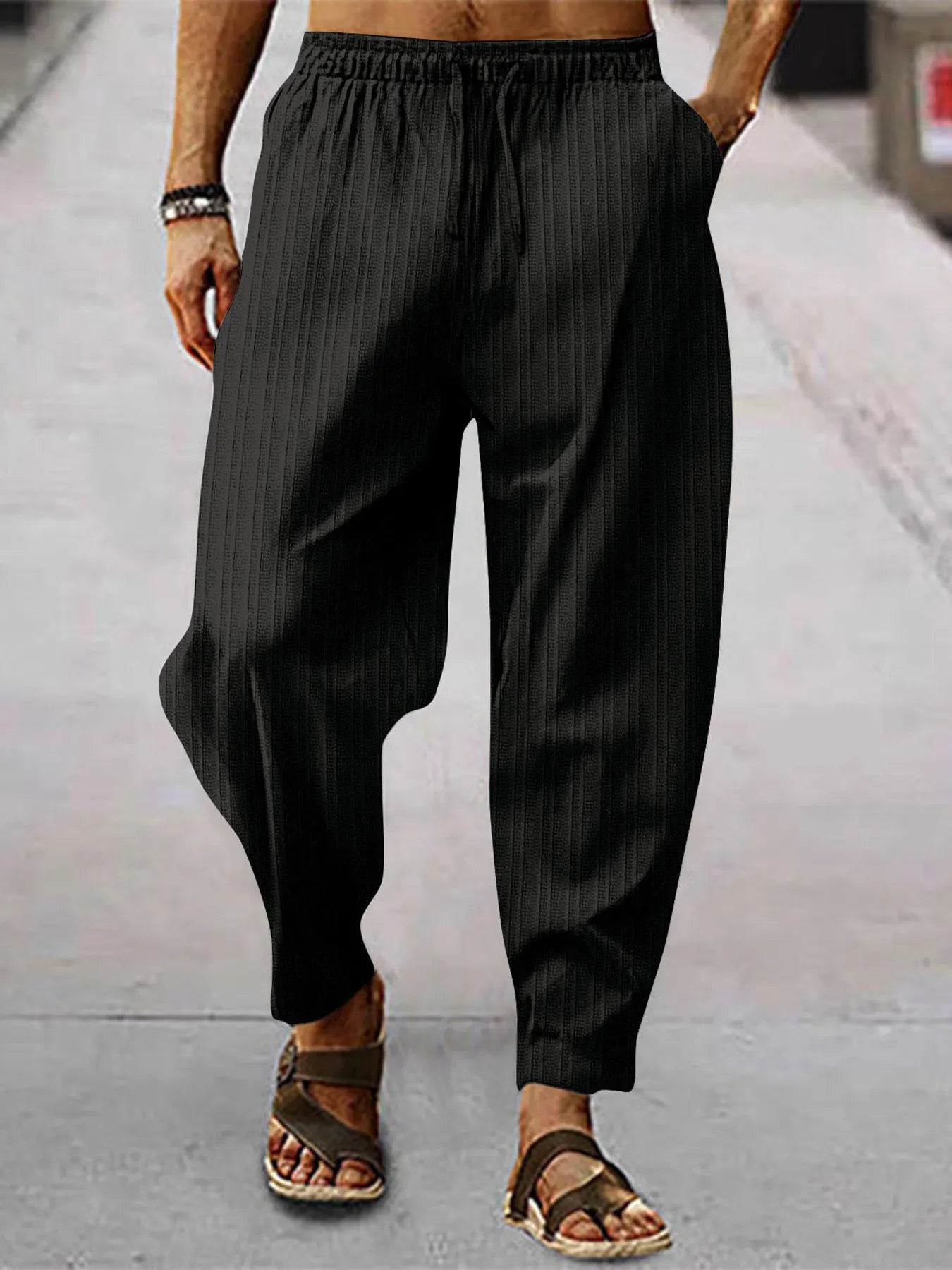 Men's Full Size Relaxed Fit Drawstring Pants Plus Size - Treasured Gift's & More