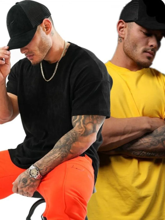 Men's Plus Size Round Neck Half Sleeve T-Shirt - Treasured Gift's & More