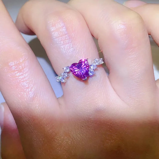 1 Carat Moissanite 925 Sterling Silver Ring - Treasured Gift's & More