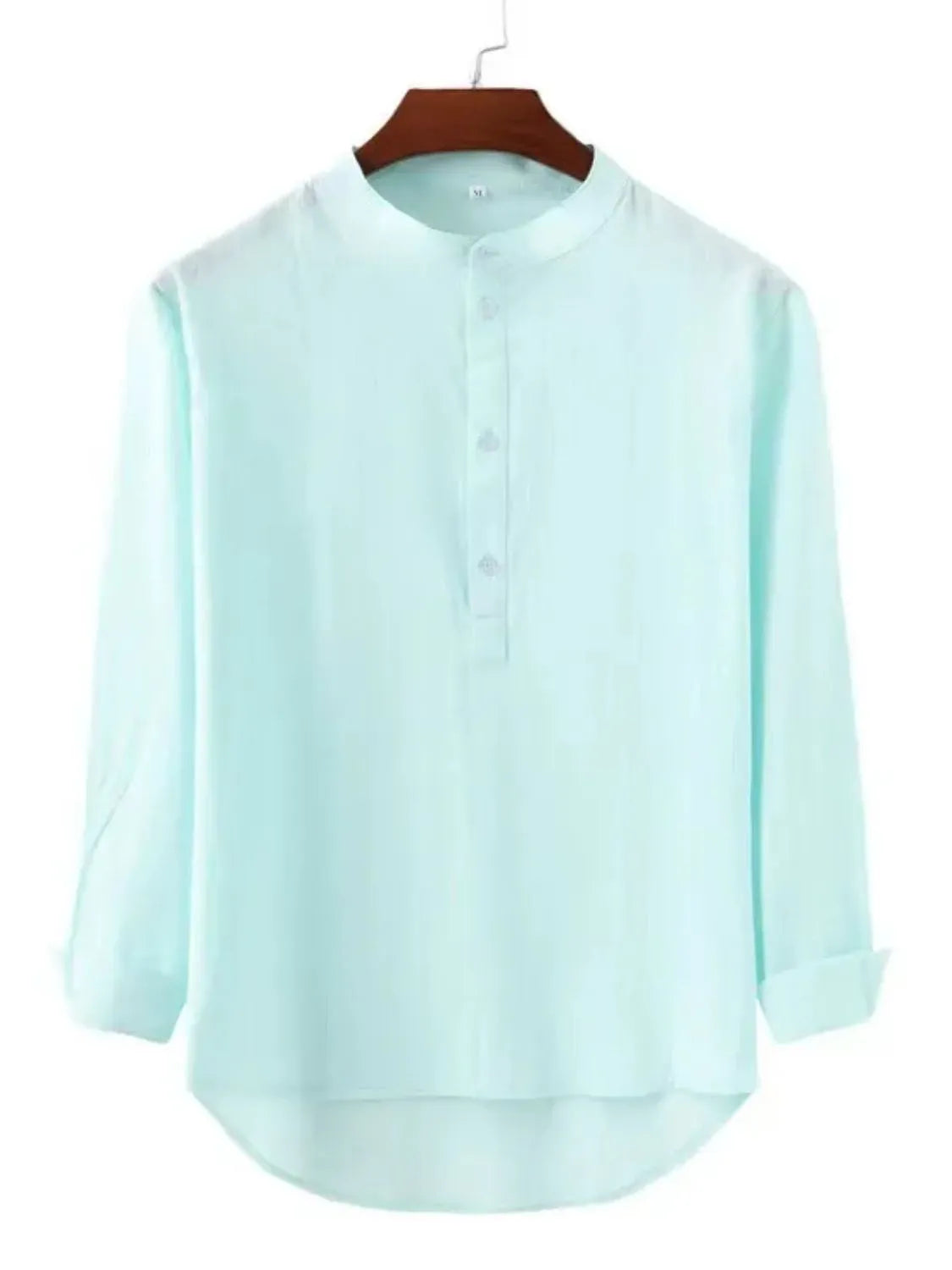 Men's Full Size Button Detail Long Sleeve Shirt Plus Size - Treasured Gift's & More