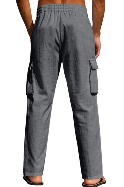 Men's Full Size Drawstring Pants with Pockets Plus Size - Treasured Gift's & More