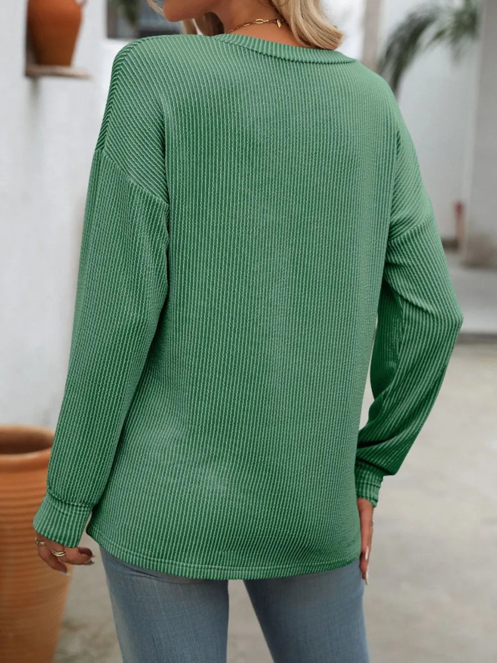 Mandy V-Neck Long Sleeve T-Shirt - Treasured Gift's & More